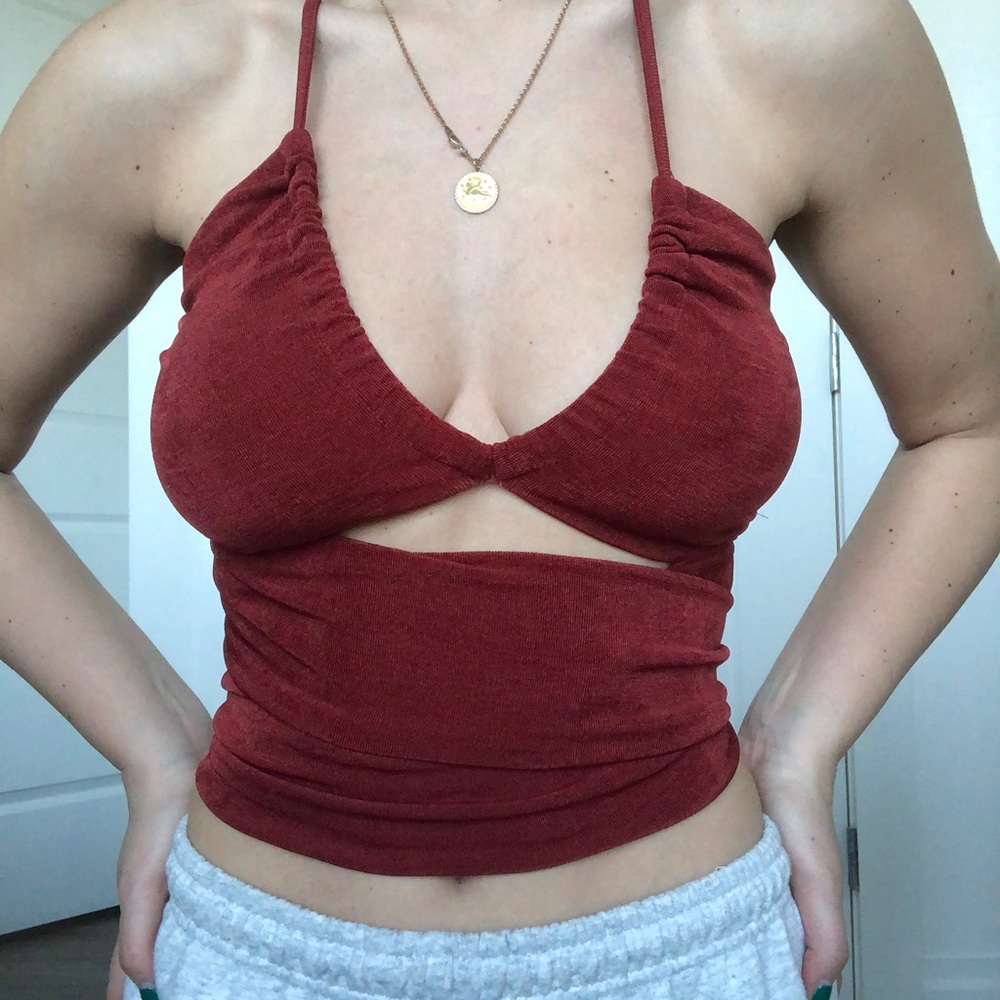 Red Halter Tank